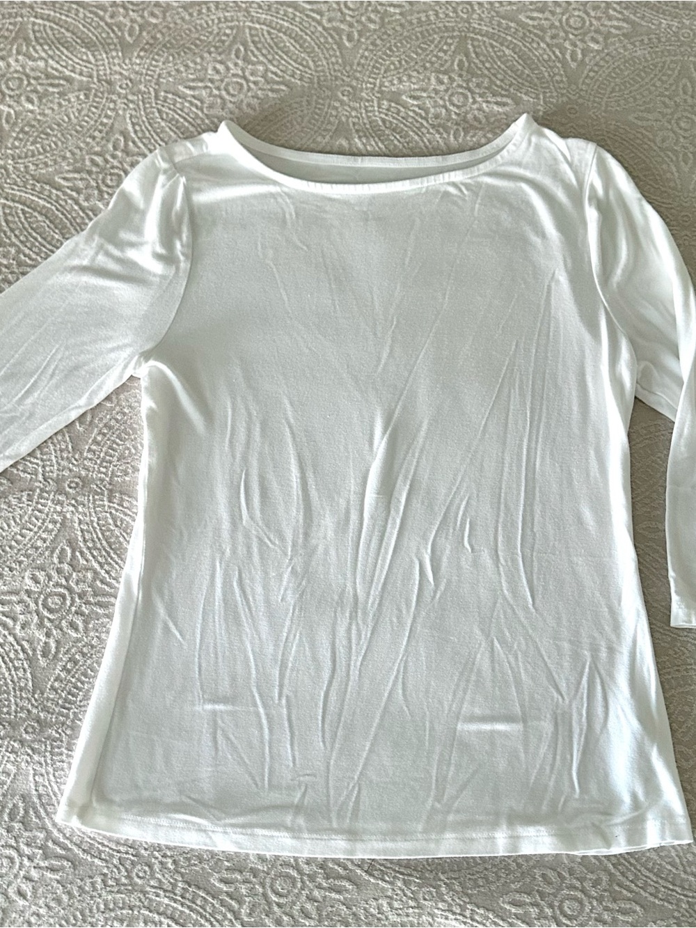 A New Day White Shirt 3/4 Sleeve Medium